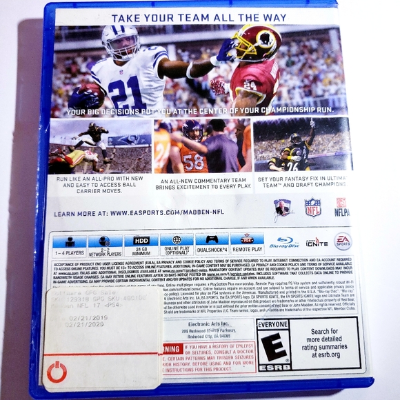Madden 17 EA Sports NFL Game. PS4 - Picture 6 of 16